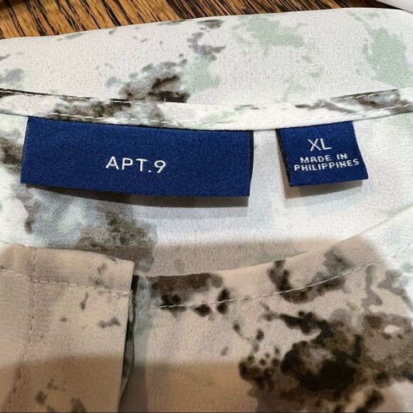 Plus Size Apt 9 Sleeveless Blouse White gray brown black/ green size XXL - Picture 7 of 7